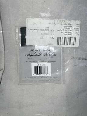 Madison Park Simple Fit Adjustable Wrap Around Bedskirt, One Size, Grey